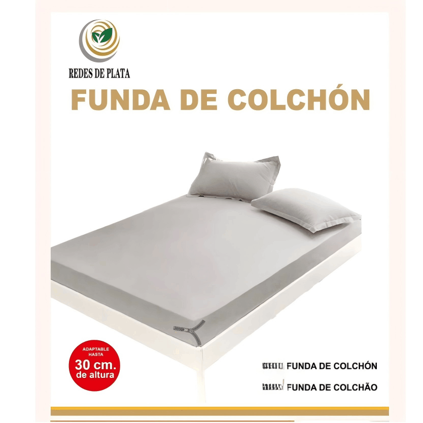 TEMU 1 PC DE COLCHON monocromática con cremallera, no impermeable.