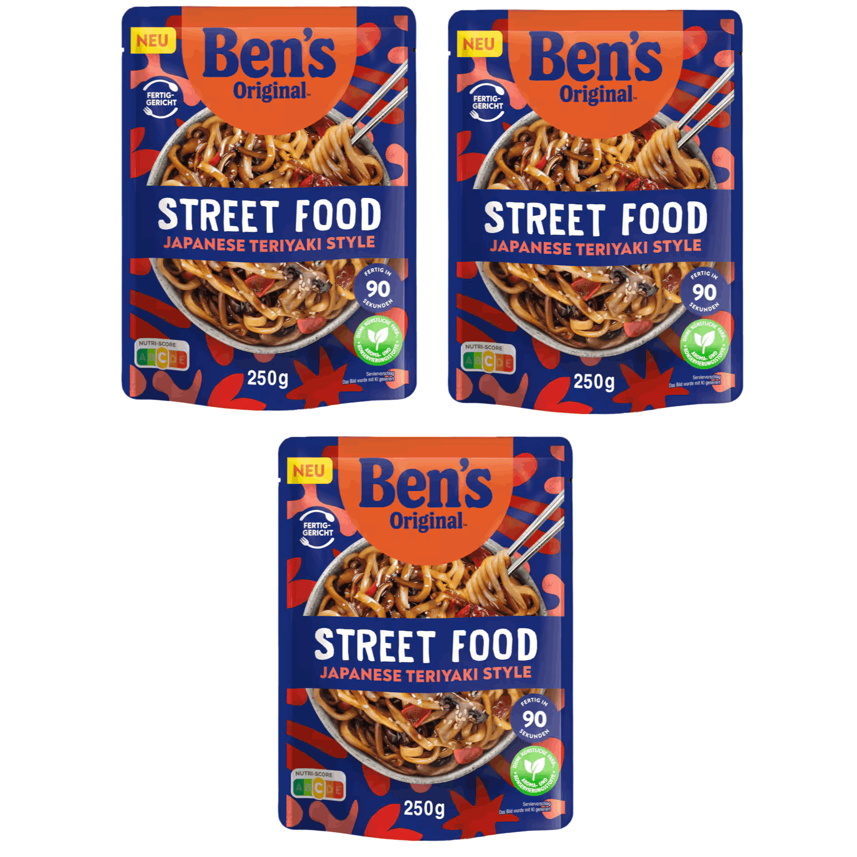 Ben's Original Street Food Japanese Teriyaki Style 3x250g