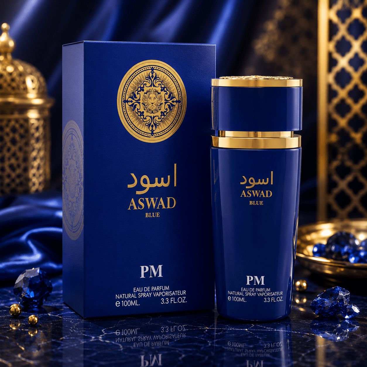 Everlyx - Aswad Blue Pm Eau De Parfum 100ml, Fresh And Elegant Fragrance With Citrus And Aquatic Notes, Clean And Modern Scent With A Soft, Base