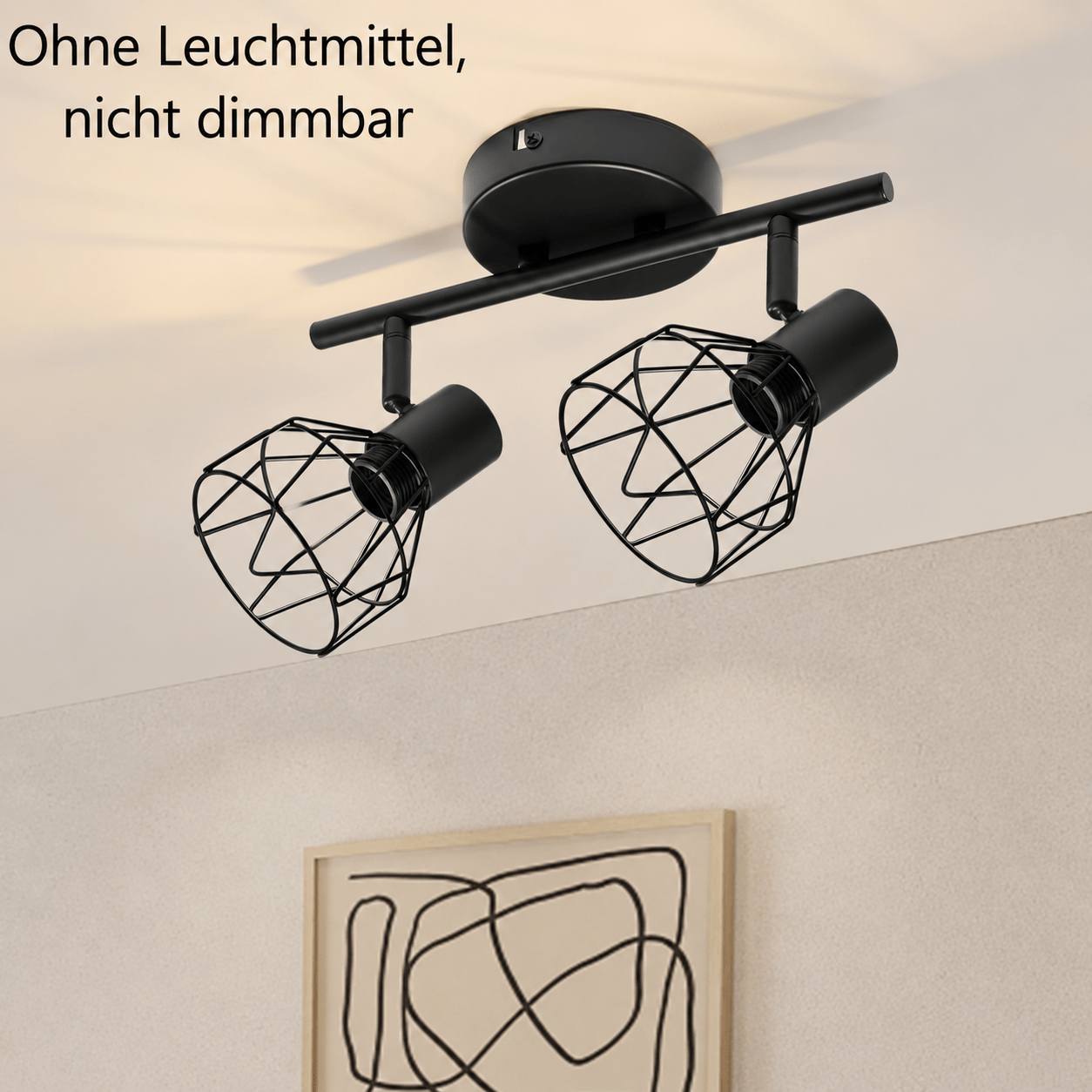 Image of Ceiling Spotlight With 2, 3, Or 4 – Modern , Flexible Tilt And Swivel (up To 90° Tilt / 350° Rotation) – Ideal For Living Room, Bedroom, And Hallway – E14, Bulb Not Included