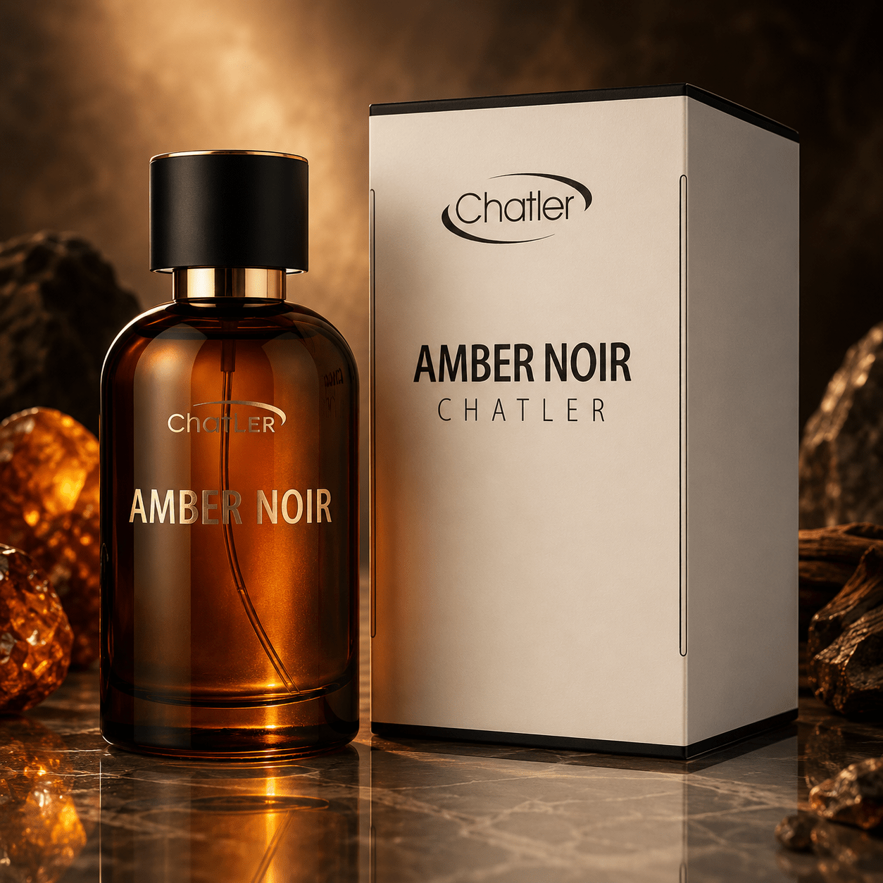 E-shop Everlyx - Amber Noir Parfüm von Chatler für Männer 100ml - Intensiver Duft mit holzigen und orientalischen Noten, der Charakter und Eleganz