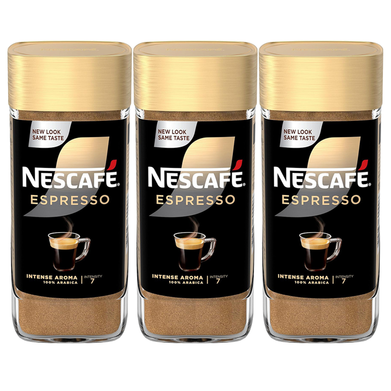 Image of Nescafé Gold Type Espresso, Soluble Instant Espresso Coffee Made From 100% Fine Arabica Coffee Beans, 3 Jars (3x100g)