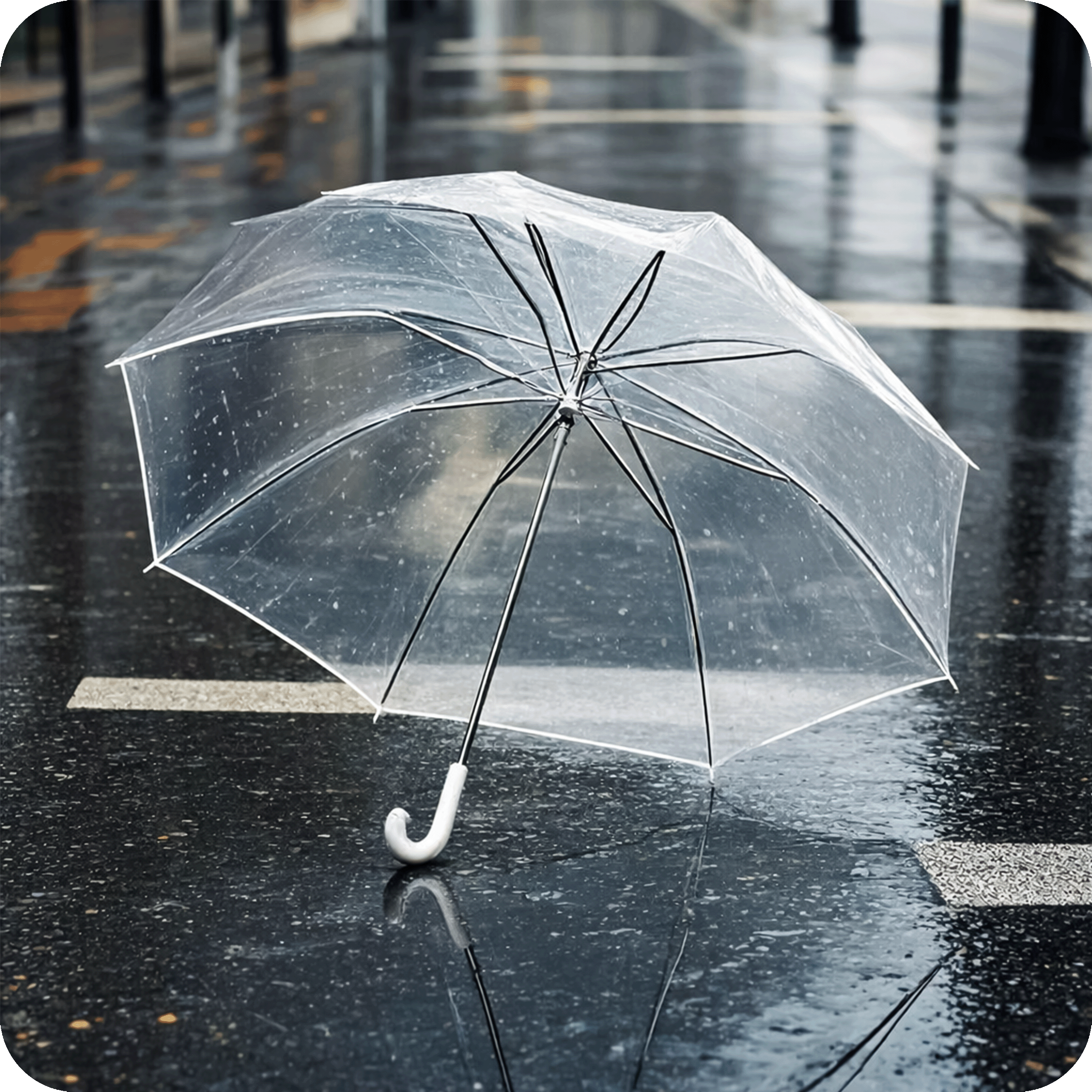 Transparent Umbrella 95 Cm, Transparent Rain Protection Umbrella With Wind Resistance, Elegant Wedding Umbrella, , Photo Shoots, And Everyday Use
