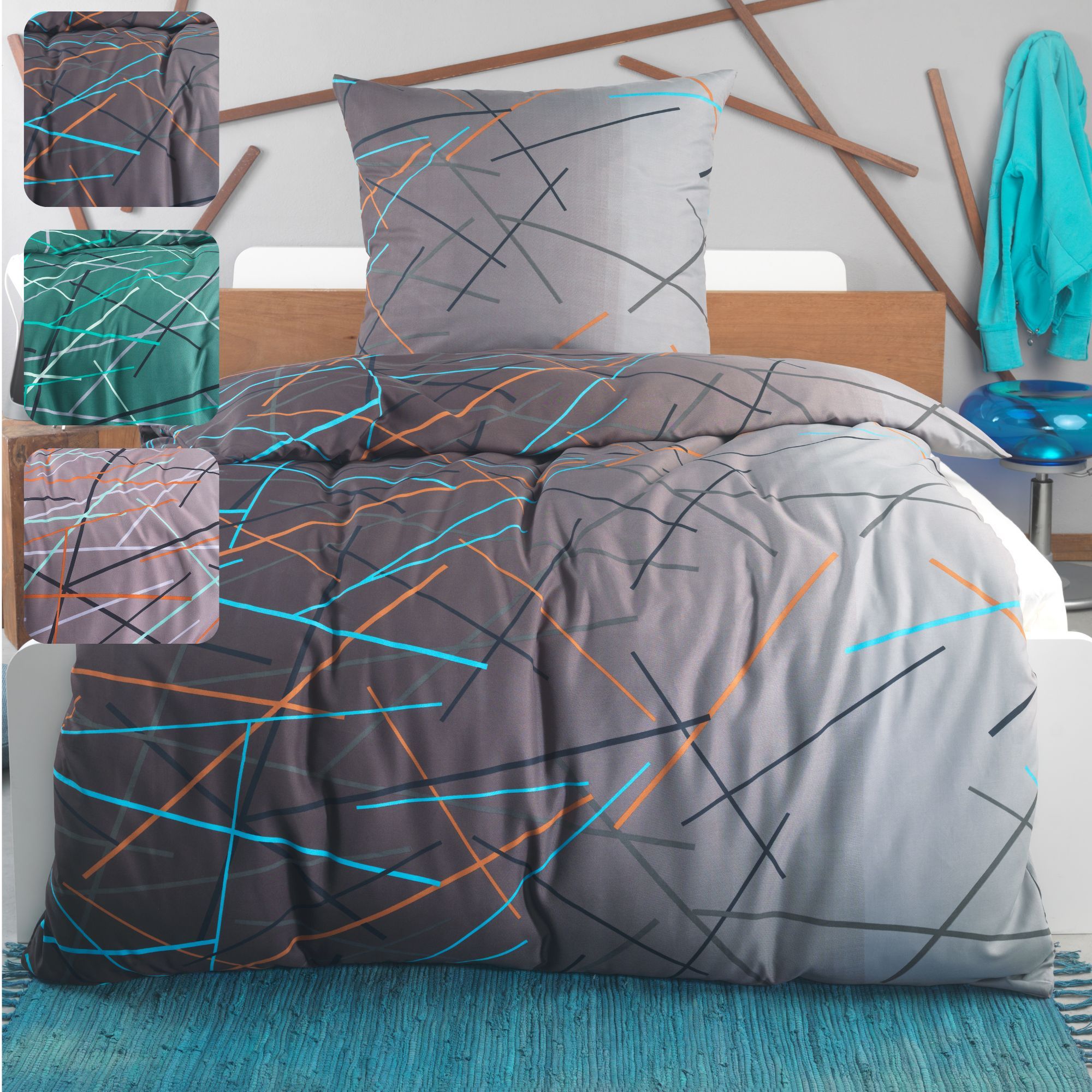 Modern Bedding 135x200 Or 155x220 - Microfiber Duvet Cover Set - Duvet Cover + Pillowcase 80x80 - Single Bed Set With Zipper