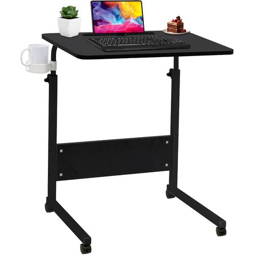 versatile adjustable height rolling folding desk laptop desk folding laptop desk wheels for bedroom living room study use bedroom desk modern aesthetic wood fiberboard desk