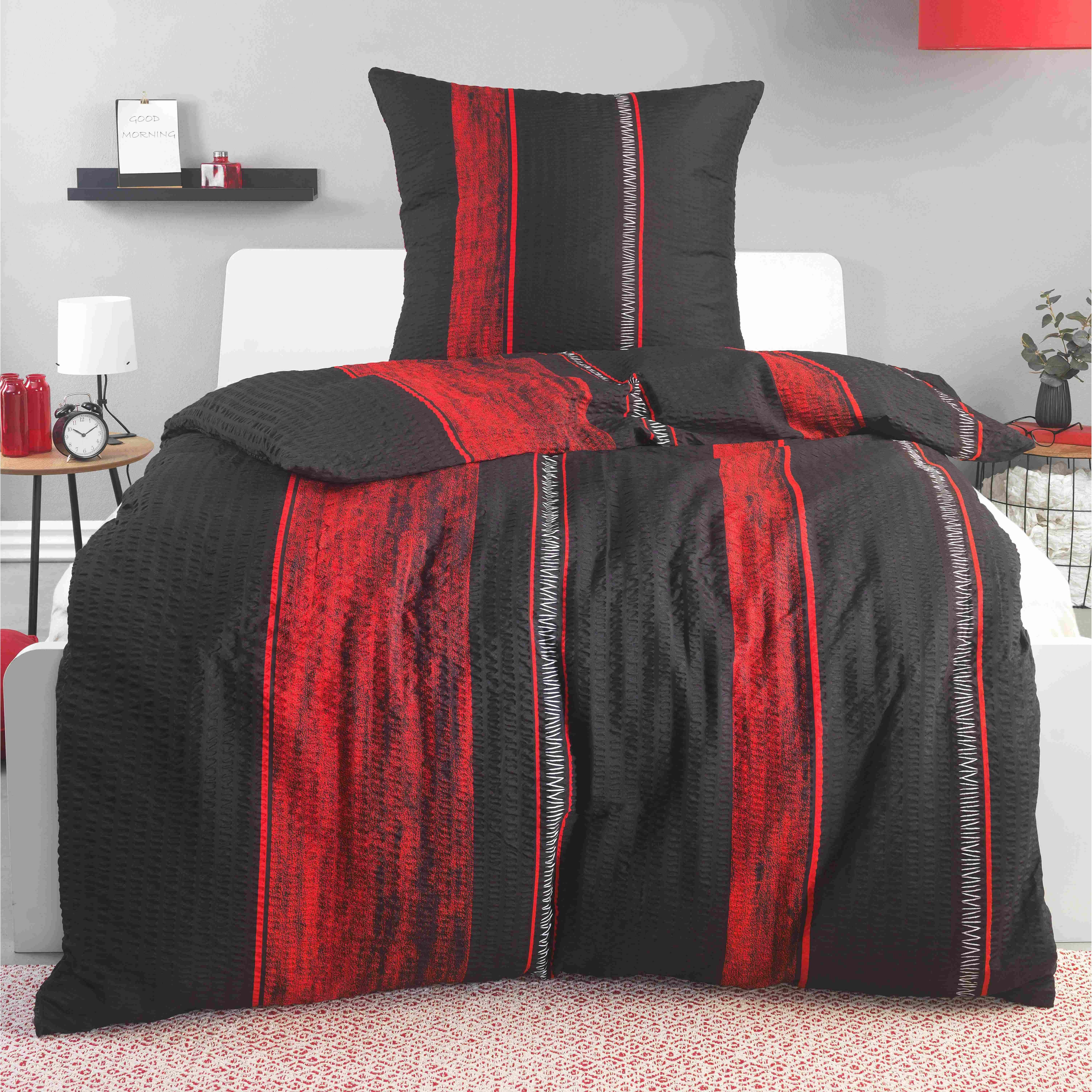 Image of Seersucker Bed Sheet Set 135x200 Cm 2pcs - Microfiber Duvet Cover 1x 135x200 Cm + Pillowcase 1x 80x80 Cm - Summer Bedding - Suitable For Allergy Sufferers - With Zipper