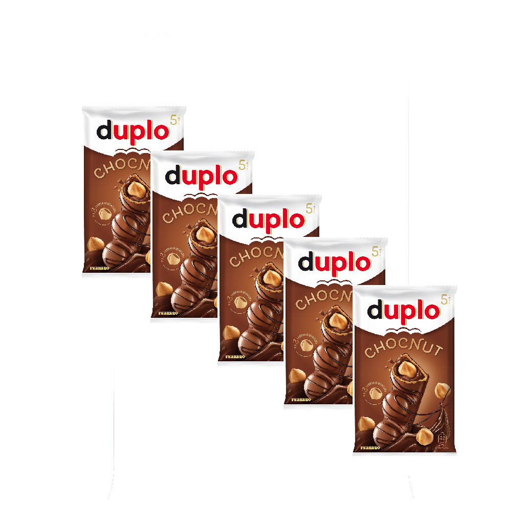 Image of Duplo Chocnut With Whole Hazelnuts For Snacking, 130g, 5-pack