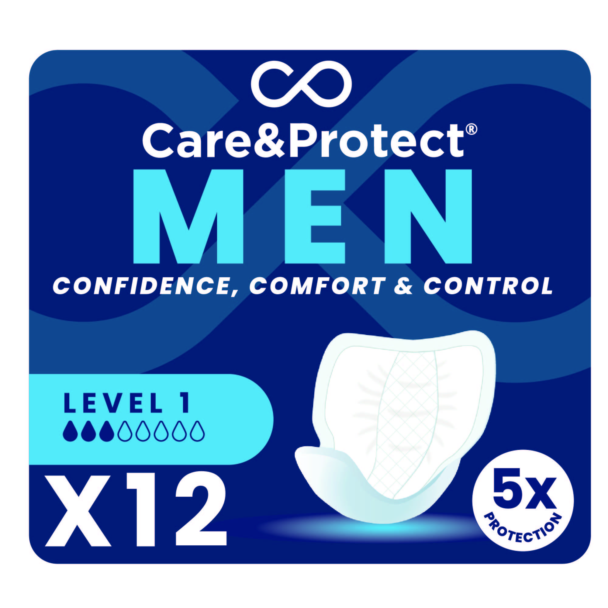 TEMU 12 X Care & Protect Male Shield Level 1 | Soft | Control | Discreet Everyday Wear Solution