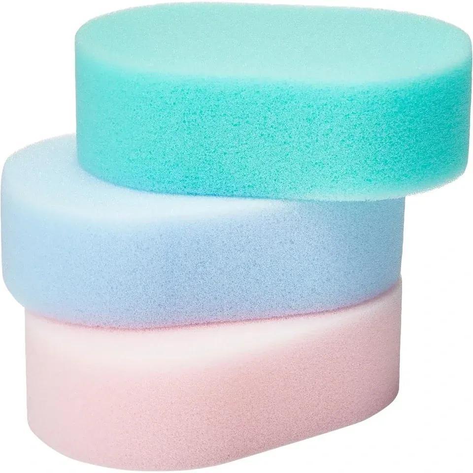 3pk Multicolour Soft Bath Sponges for Daily Use