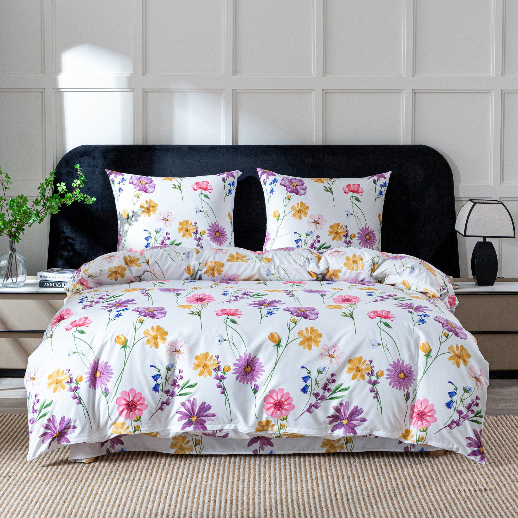 TEMU Set Biancheria da Letto in un di Tendenza che Cambier� la Tua Camera da Letto! Il Set : una Copripiumino + Federe (Senza Imbottitura). Tessuto e