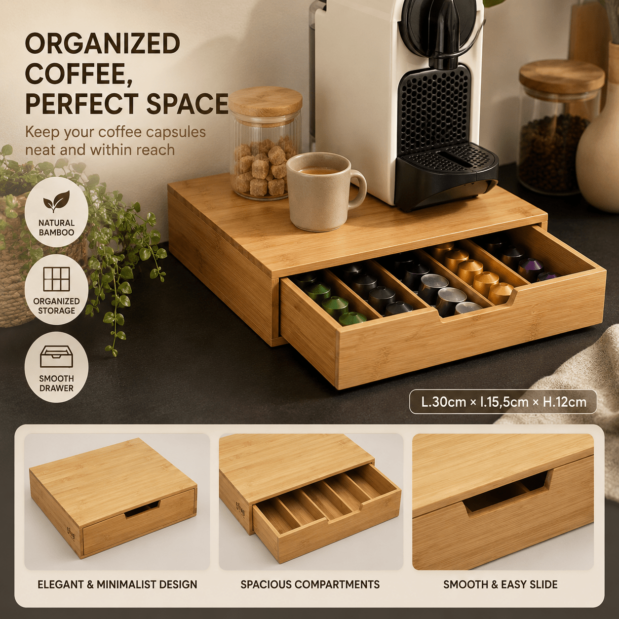 Suporte para Cápsulas de Gaveta – Organizador Compacto: retailer-supplied image