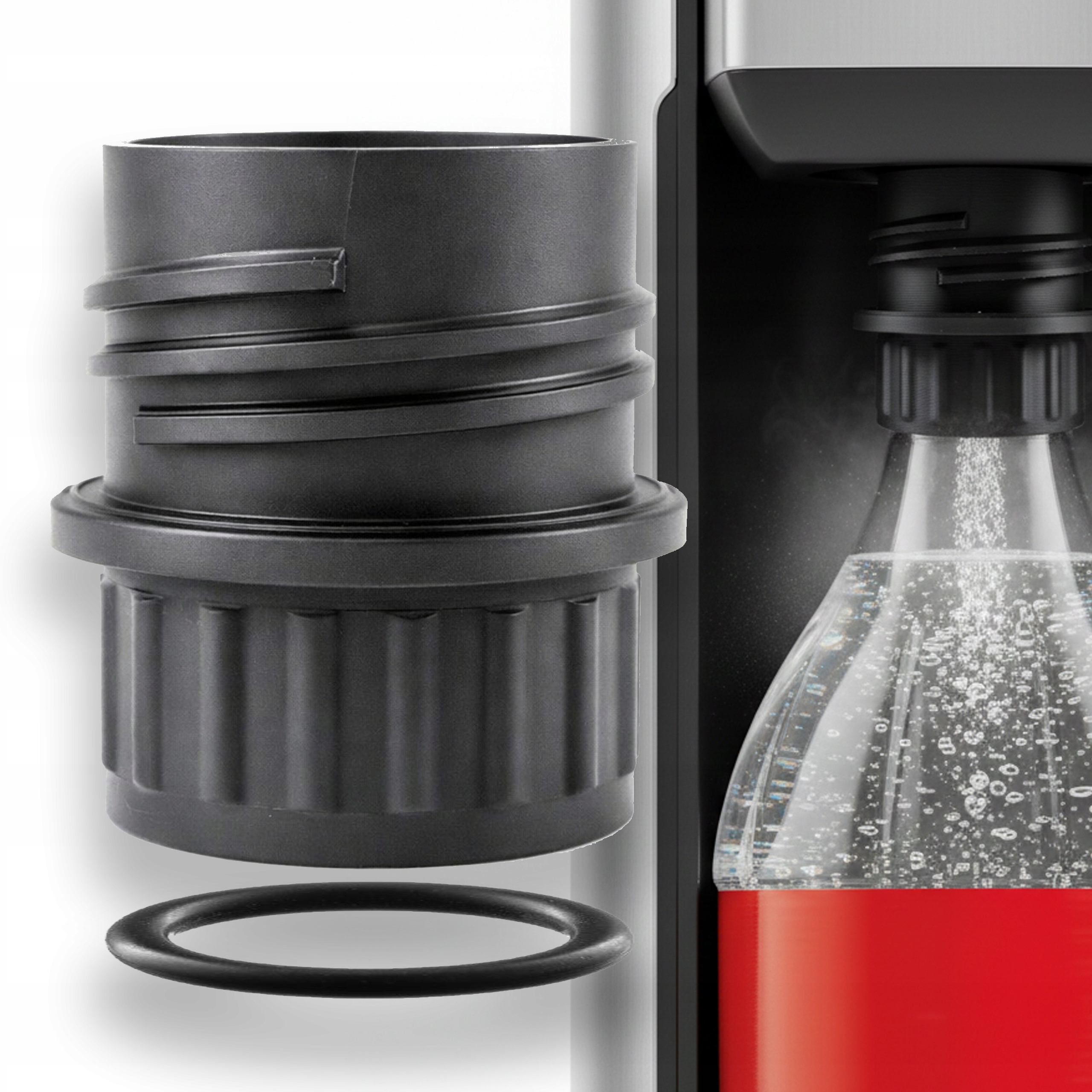 TEMU Co2 Adapter For Pet Bottles | Water Adapter For Standard Threads | Beverage Carbonation Accessory | Durable Connector | Home Bubble-making Kit |