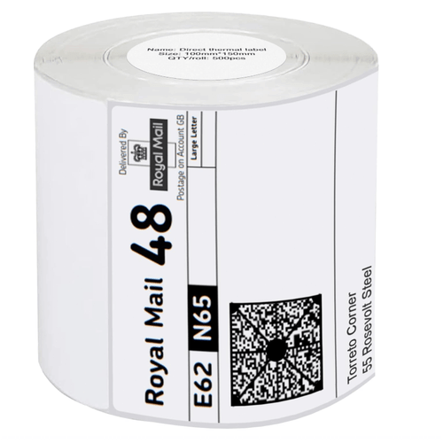 4x6 direct thermal printer labels 1 roll 100mm x 150mm 500 labels premium self shipping labels