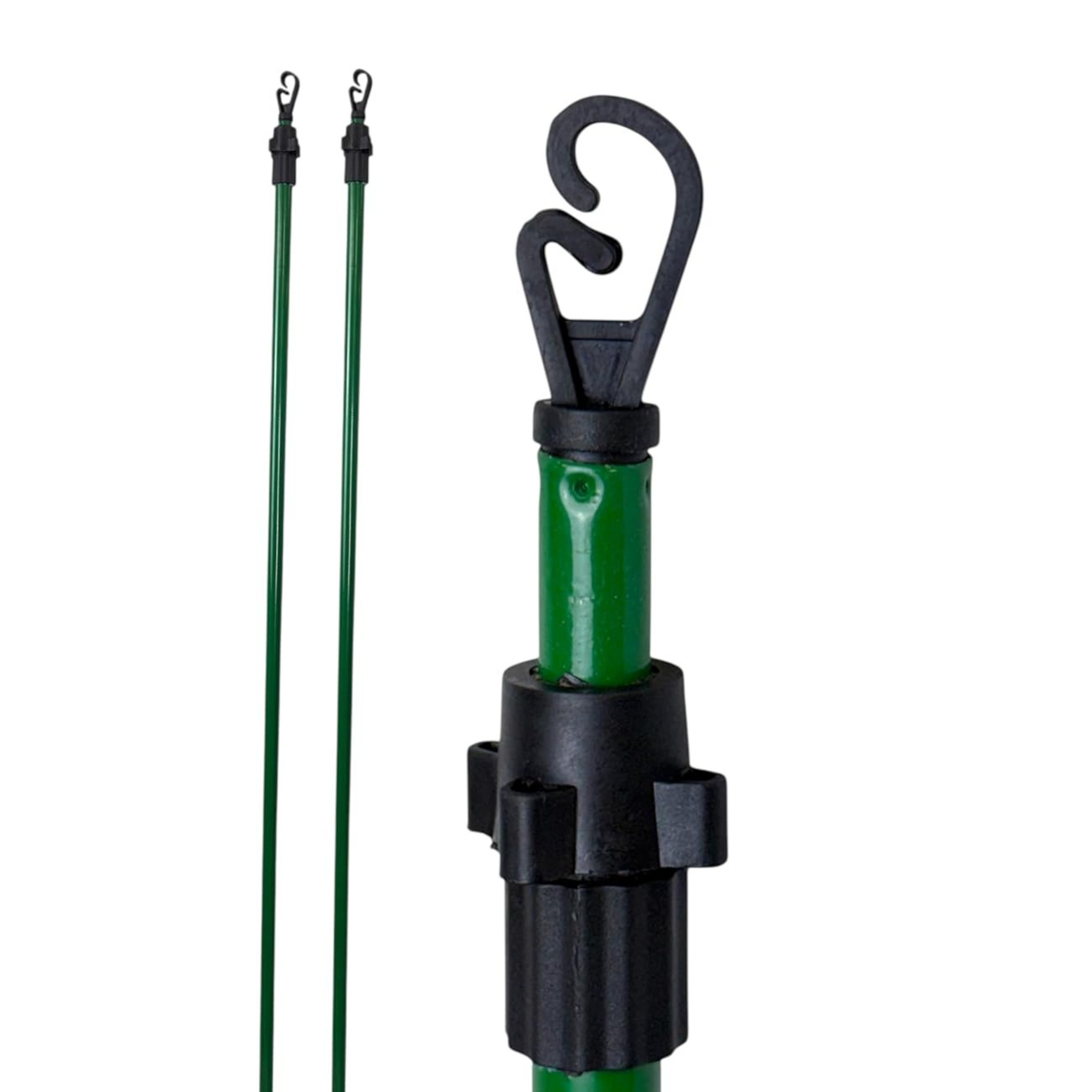 TEMU Pack Of 2 Adjustable Telescopic Clothesline Support Poles, Heavy Duty Extendable Laundry Line Prop Rods For Home Garden Outdoor Drying Rack,