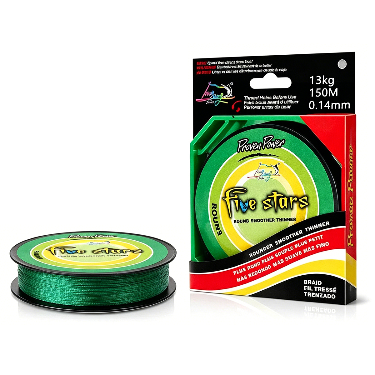 Image of Braided Fishing Line, 0.1-0.14mm, 6-13 Kg, 150 M, Abrasion-resistant And Low-stretch, Ideal For Spin Fishing