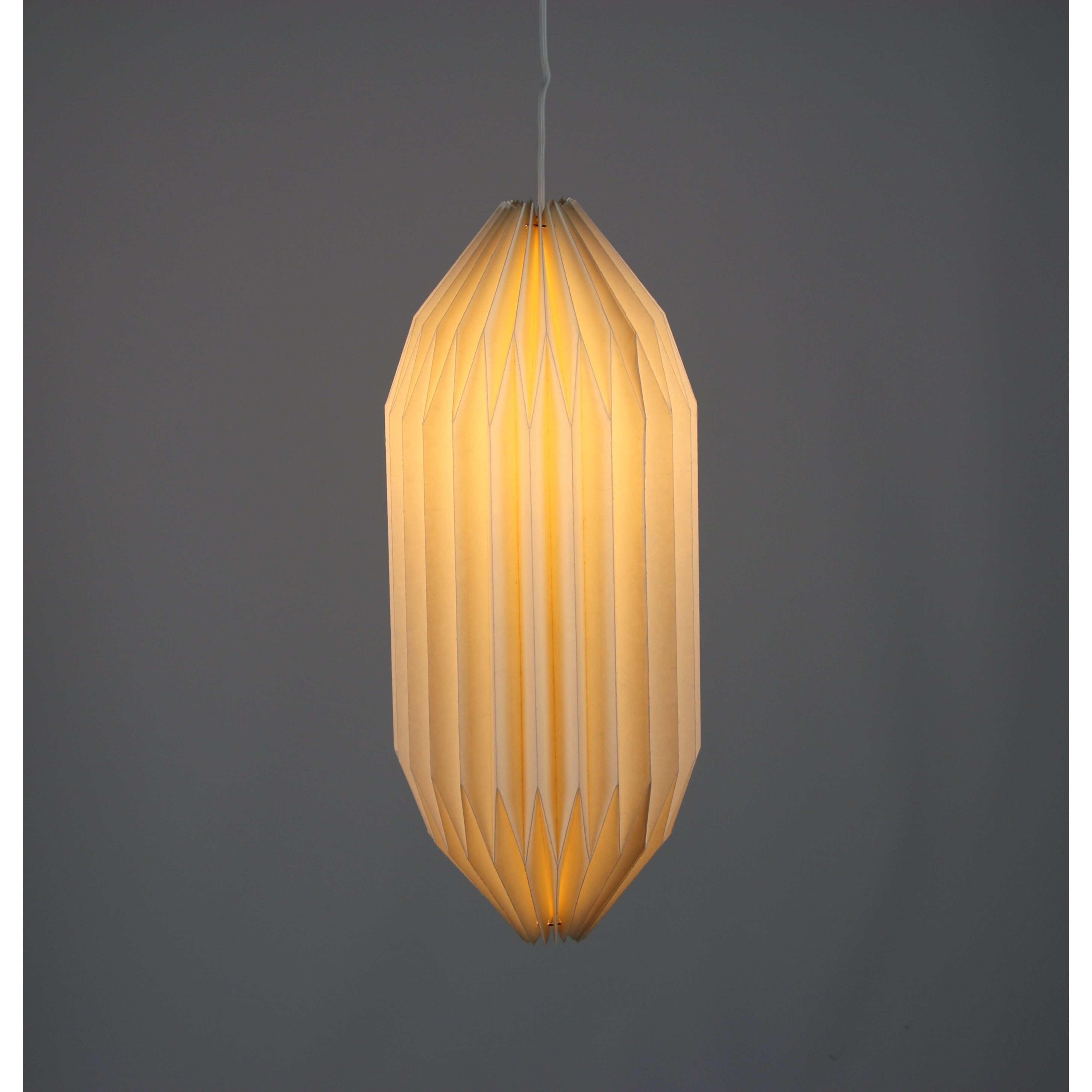 White Paper Lantern, Long, 53x20 Cm