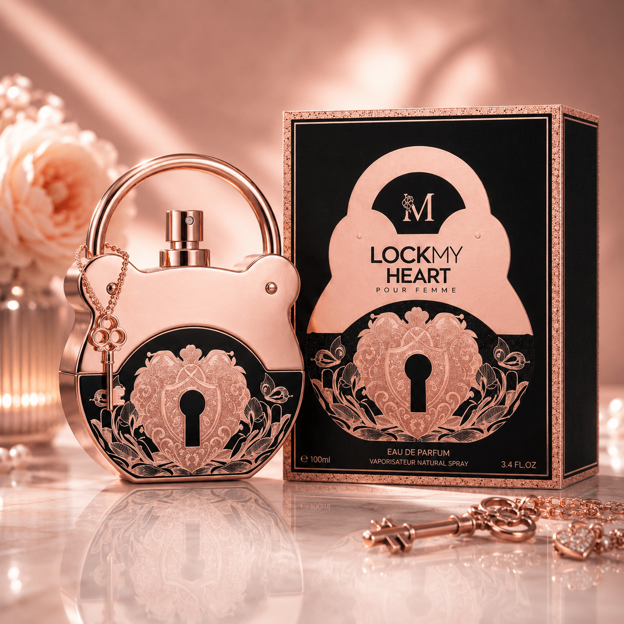 Image of Everlyx - Montage My Heart Pour Femme 100 Ml Eau De Parfum With Sweet Elegant And Warm Floral Notes In , Women's Perfume.