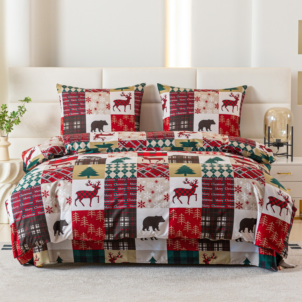 TEMU Ensemble de literie élégant dans une couleur tendance qui va révolutionner votre chambre ! : une housse de couette + des taies d'oreiller (