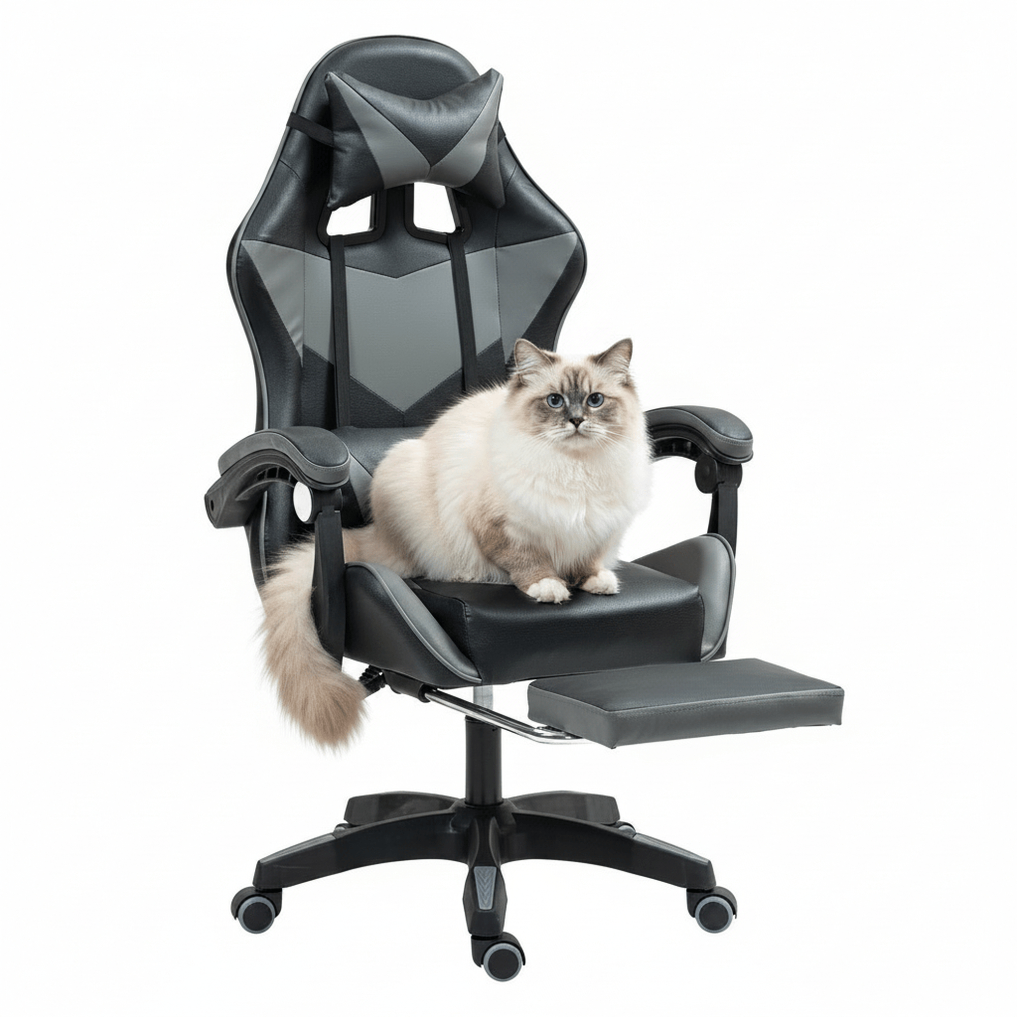 High Back Ergonomic Gaming Chair with Footrest