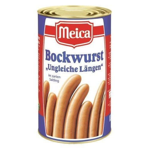 Meica Bockwurst Uneven Lengths In Tender Saitling 3000g 2-pack