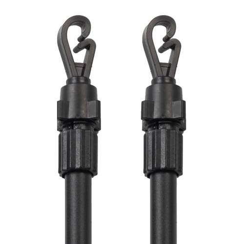 pack of 2 adjustable telescopic clothesline support poles heavy duty extendable laundry line prop rods for home garden outdoor drying rack metal support pole extends up to 1 2m to 2 4m