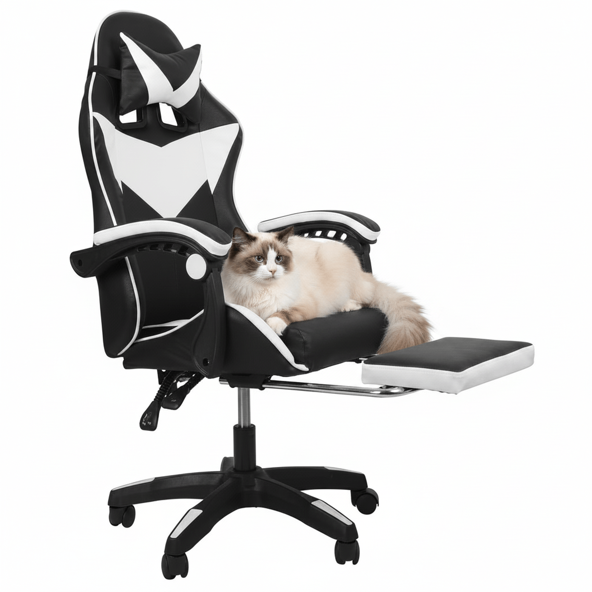High Back Ergonomic Gaming Chair with Footrest