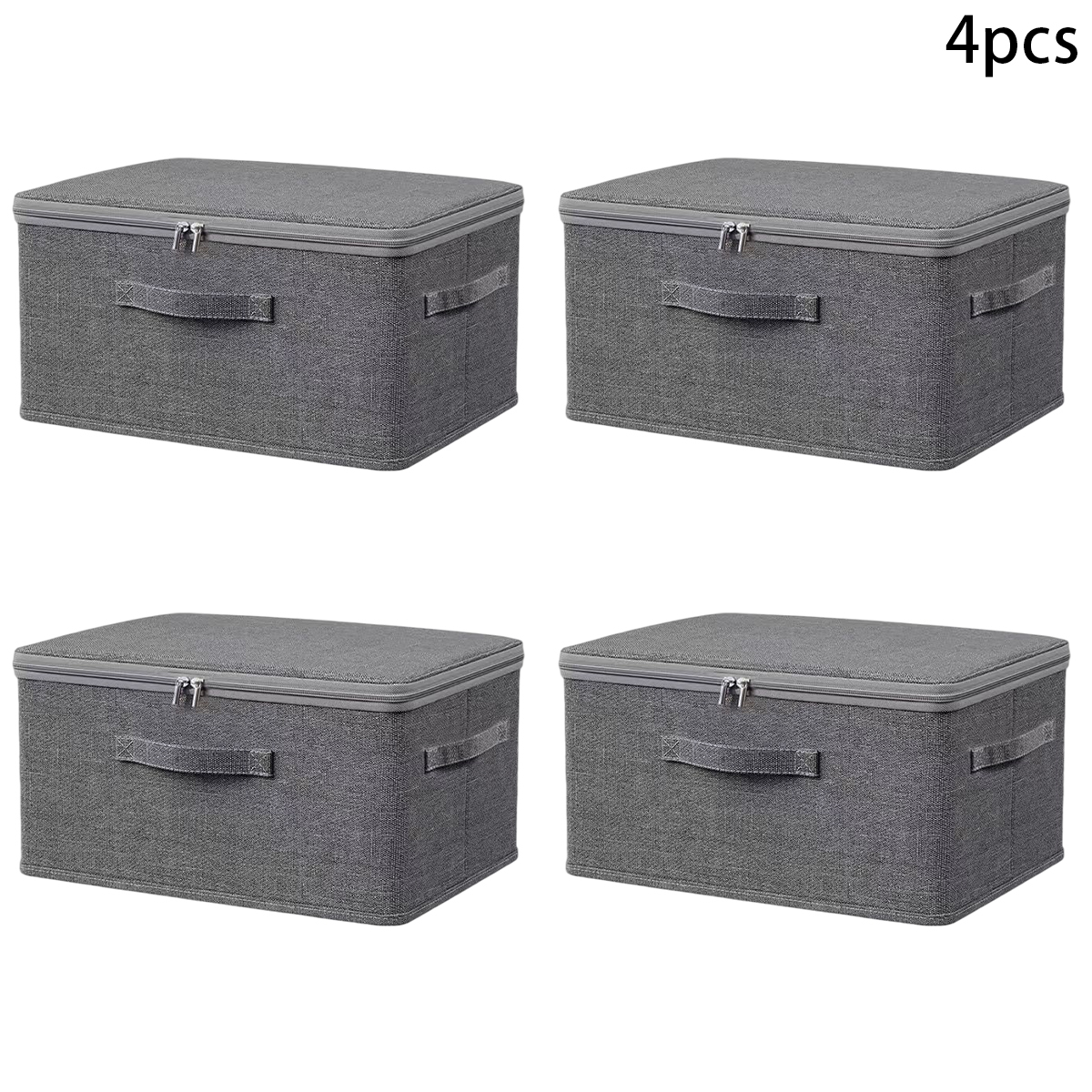4 Pack Folding Fabric Storage Cubes, Dust Resistant and Reusable