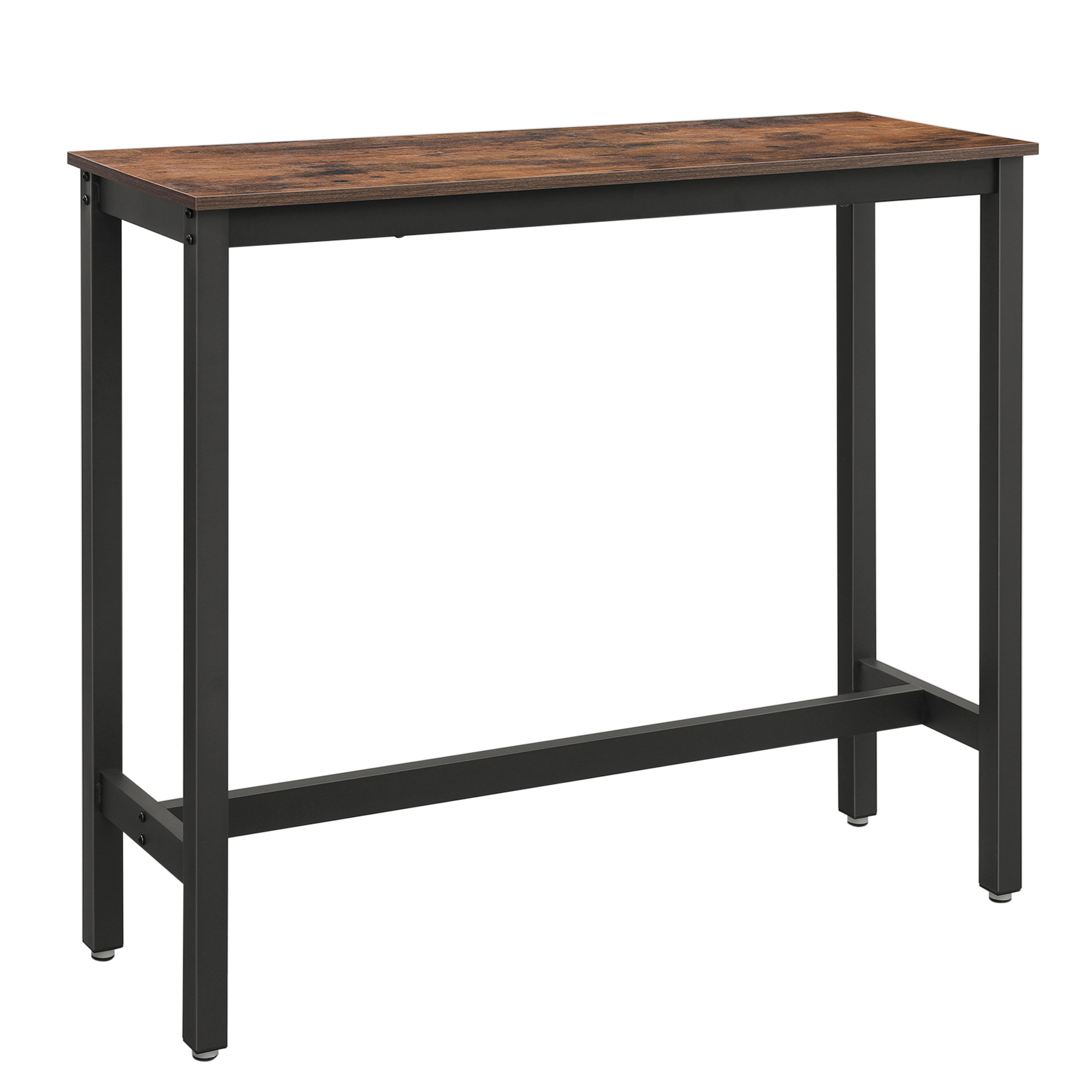 TEMU Mesa , cuadrada, de acero, 60 x 60 x 92 cm, fácil montaje, para cocina, , estilo industrial, marrón ,120x40x100cm