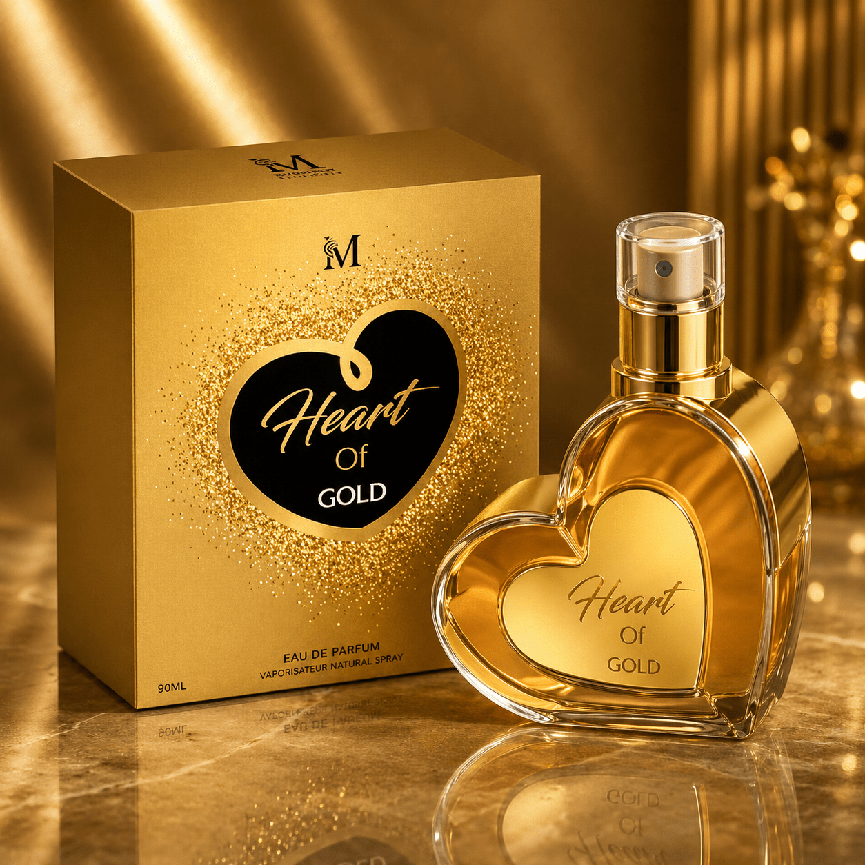 Everlyx - Heart Of Gold Women's Perfume By Montage Brands, 100 Ml Eau De Parfum With A Sweet And Elegant Sophisticated Scent