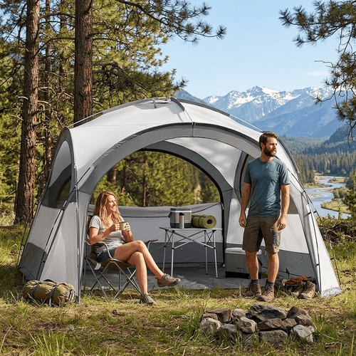 glamping ready 3 5 5m camping dome tent with 4 zip away sides dome event shelter for outdoor festival upf50 uv sun protection travel bag