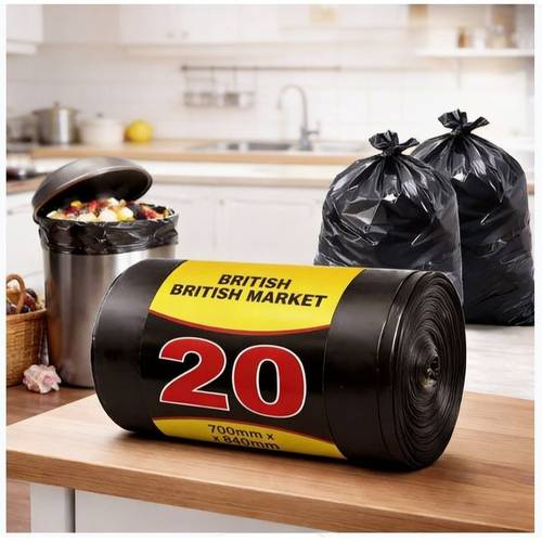 20 heavy duty 72x85 cm 75 l kitchen bin liners bin liner bin bags strong roll of 20 waste bags 15 x 29 x 33 dustbin bags use
