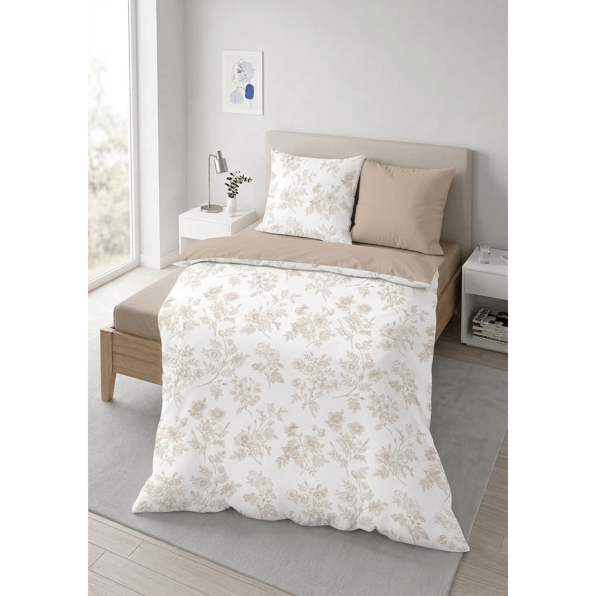 Image of Bedding Set, 100% Cotton, 135x200, 155x220, 200x220 With 80x80 Pillowcase, Duvet Cover, , German Brand