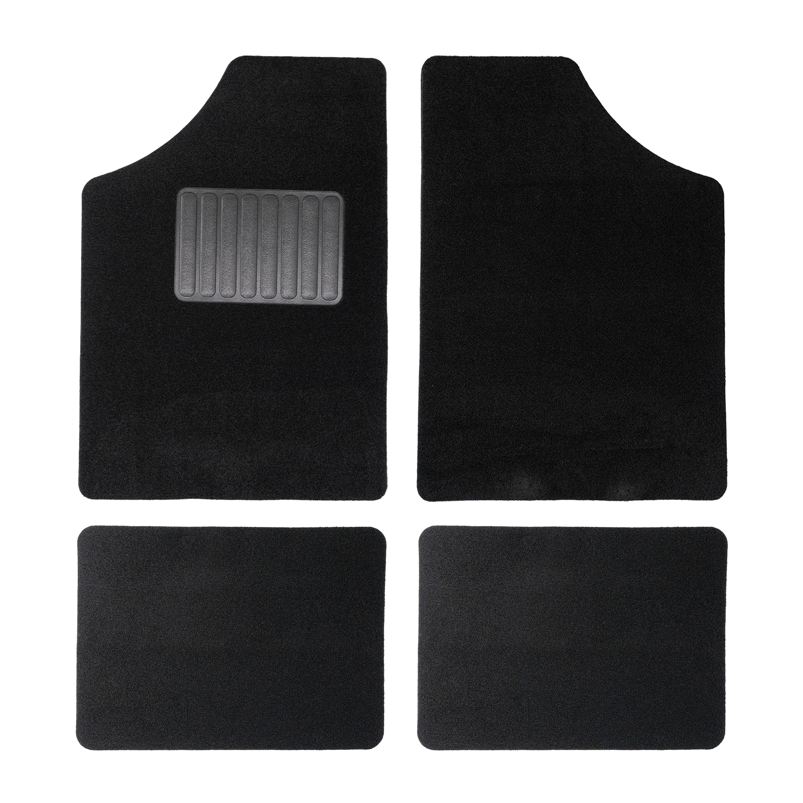 TEMU Alfombrillas Universales para Coche 4 Piezas Antideslizantes, Alfombras de Suelo para Automóvil con Talonera Reforzada, Protector Interior para