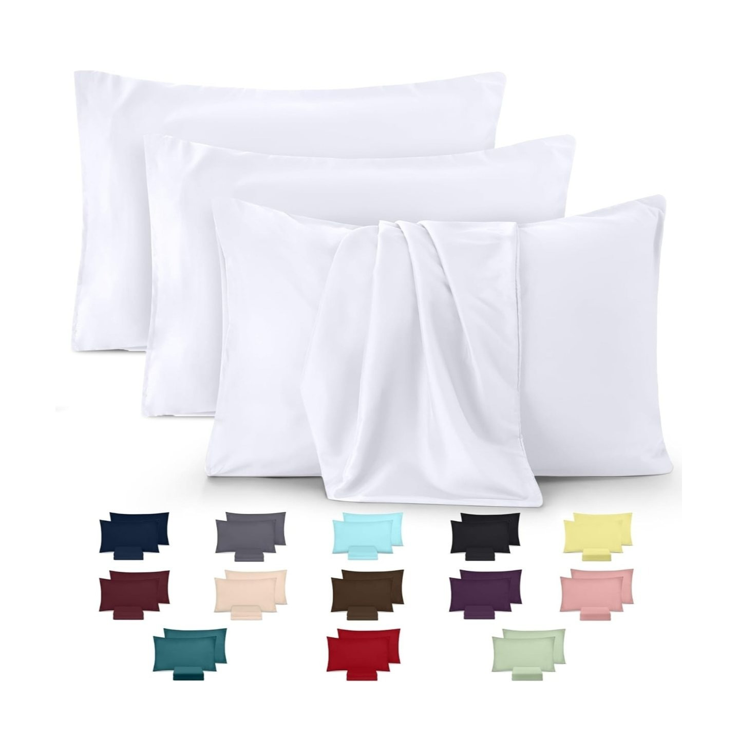 TEMU Pillow Cases - Pack Of 4 Plain Cover Luxury Pillowcases - And Fade Resistant, Microfiber Ultra Soft Fabric