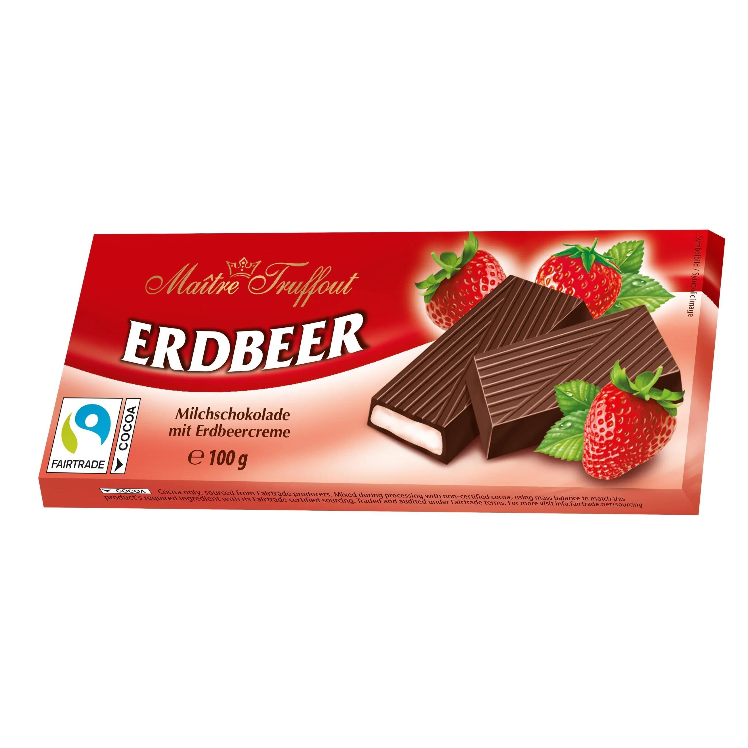 Image of Strawberry Cream Master Truffle 100g - Milk Chocolate With Strawberry Cream - Delicately Melting Chocolate With Fruity Flavor - Sweetness & Dessert