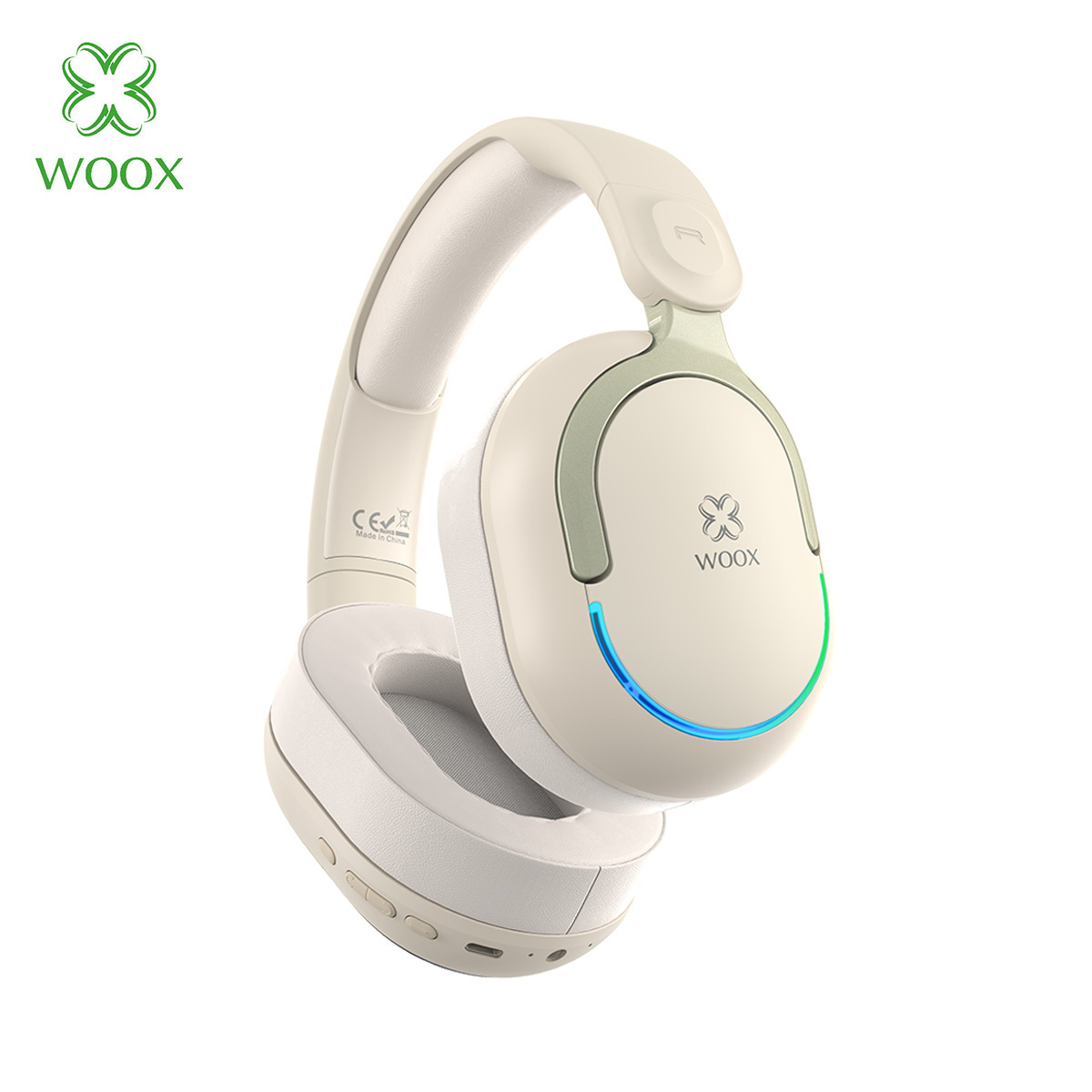 TEMU Auriculares Inalámbricos WOOX Over-Ear - Bluetooth 5.3, Sonido , Diseño Plegable, Batería de Larga Duración, con Micrófono Incorporado, para