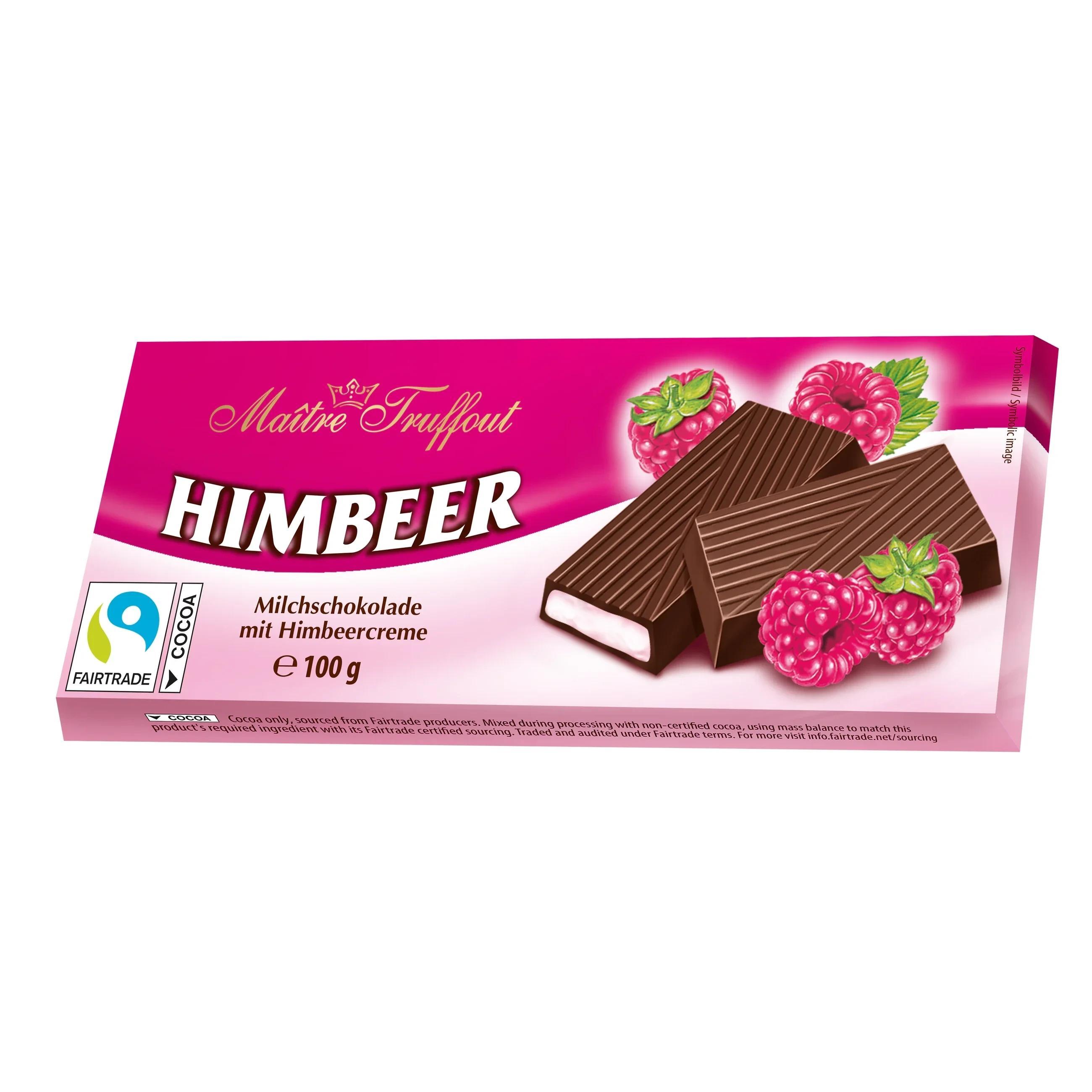 Chocolate Raspberry Cream Maître Truffout 100g – Milk Chocolate With Raspberry Cream – Melting Chocolate With A Fruity Flavor – Candy & Dessert
