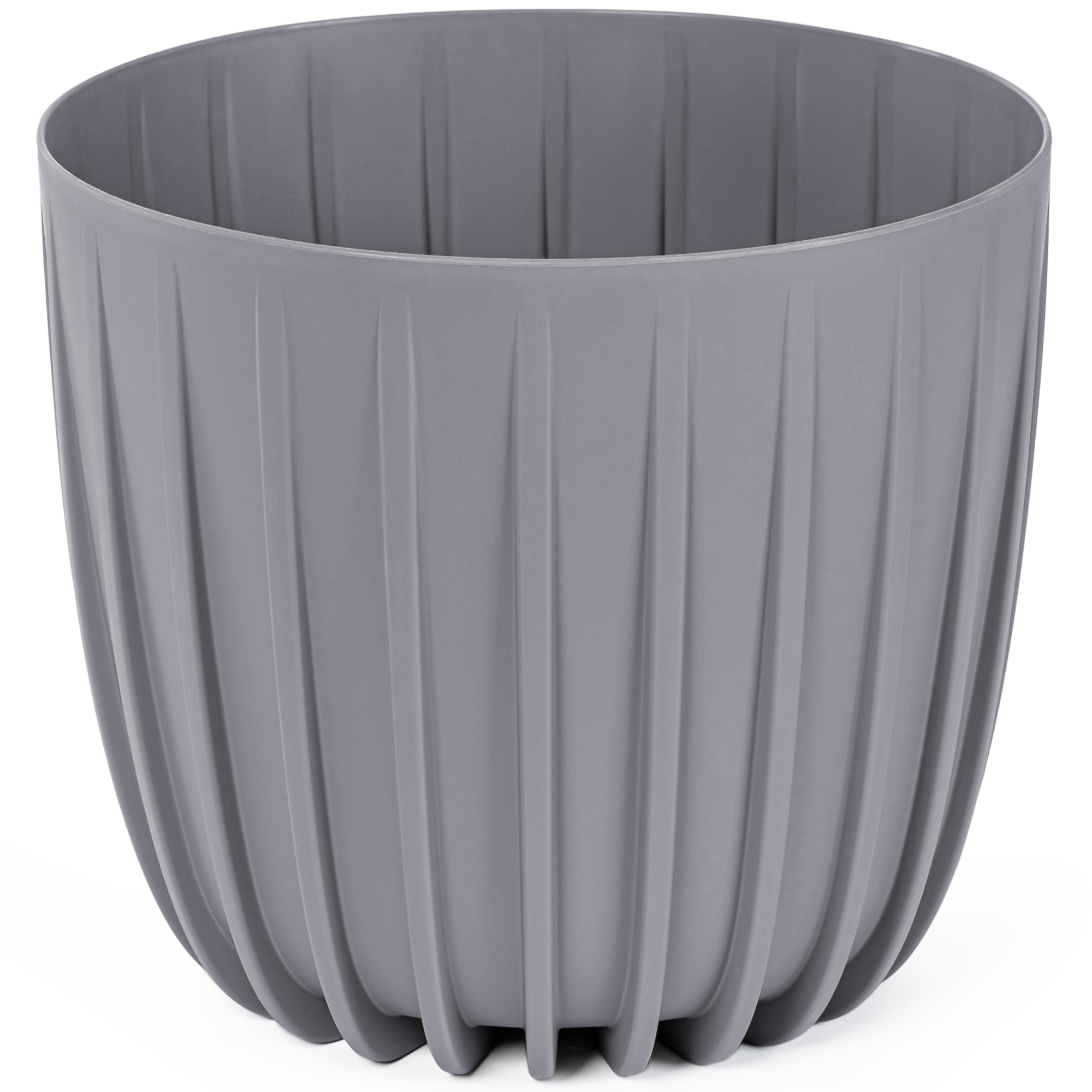 Image of Flower Pot Ø 24 Cm – Saucer Included 7 L, , Texture, Uv & Weather Resistant, Scratch Resistant, Lightweight & Durable, For Indoor Plants, Balcony & Terrace