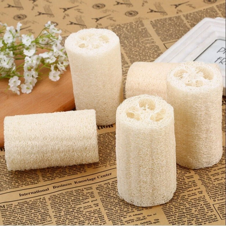 12 Pack Natural Loofah Plant Fiber Scrubber Set