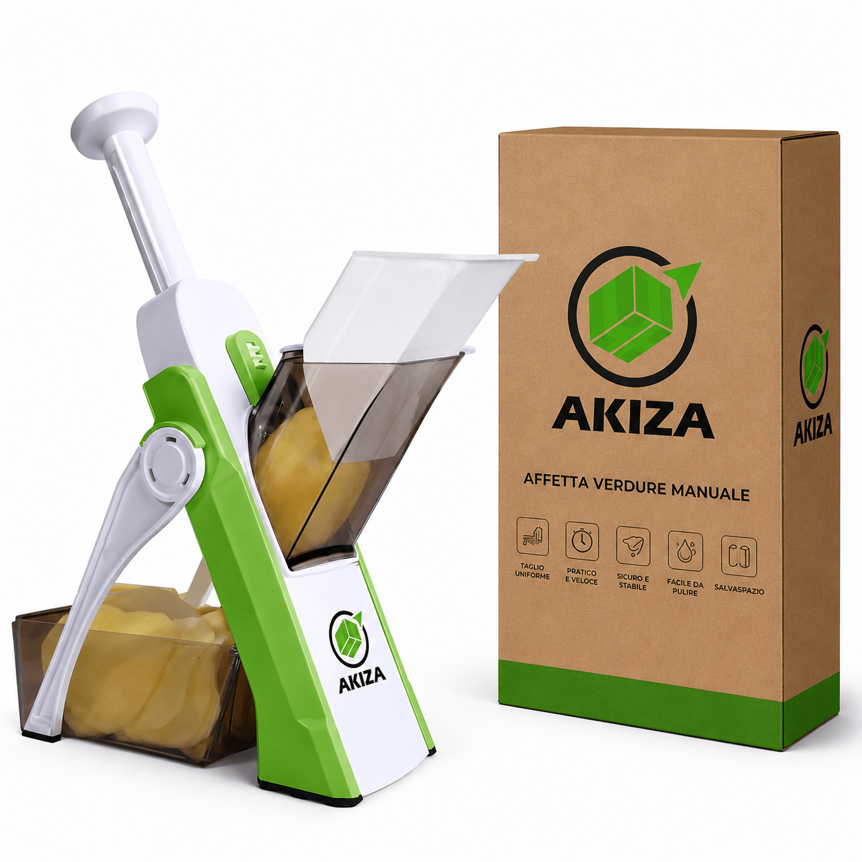 TEMU Manual Vegetable Slicer Akiza Multifunctional | Cut Potatoes And Vegetables With Lever, Vegetable Cutter, Mandoline
