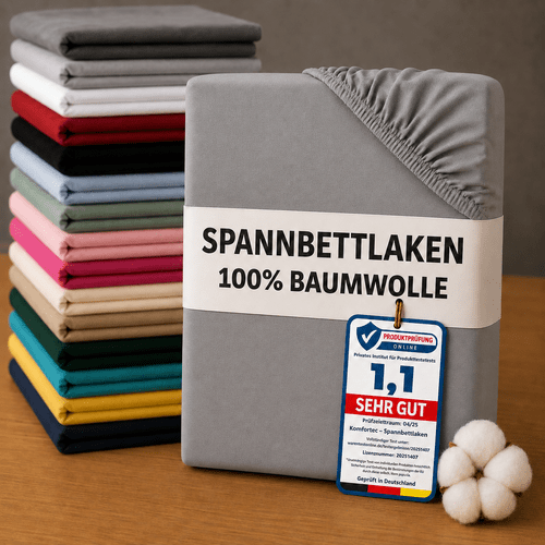 fitted sheet made of 100 cotton with elastic suitable for mattresses toppers and box spring beds