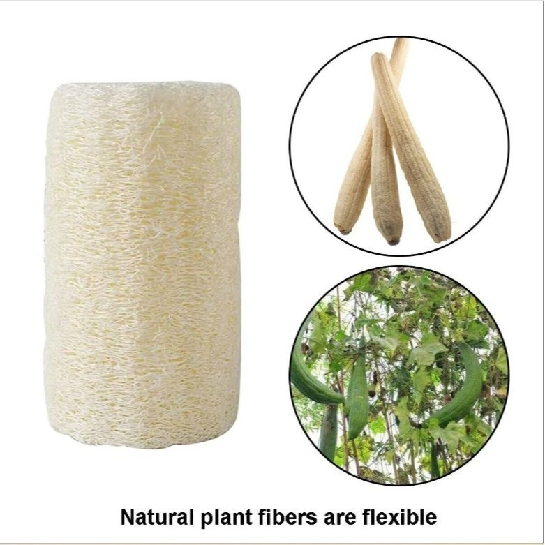 12 Pack Natural Loofah Plant Fiber Scrubber Set