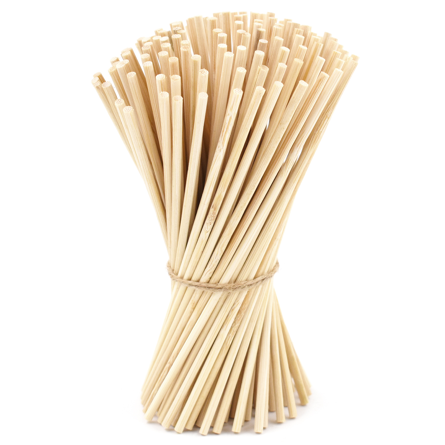 Joeji S 120 Pack Bamboo Wooden Dowel Rods - Unfinished Natural Wooden Sticks for Crafts 15cm x 3mm