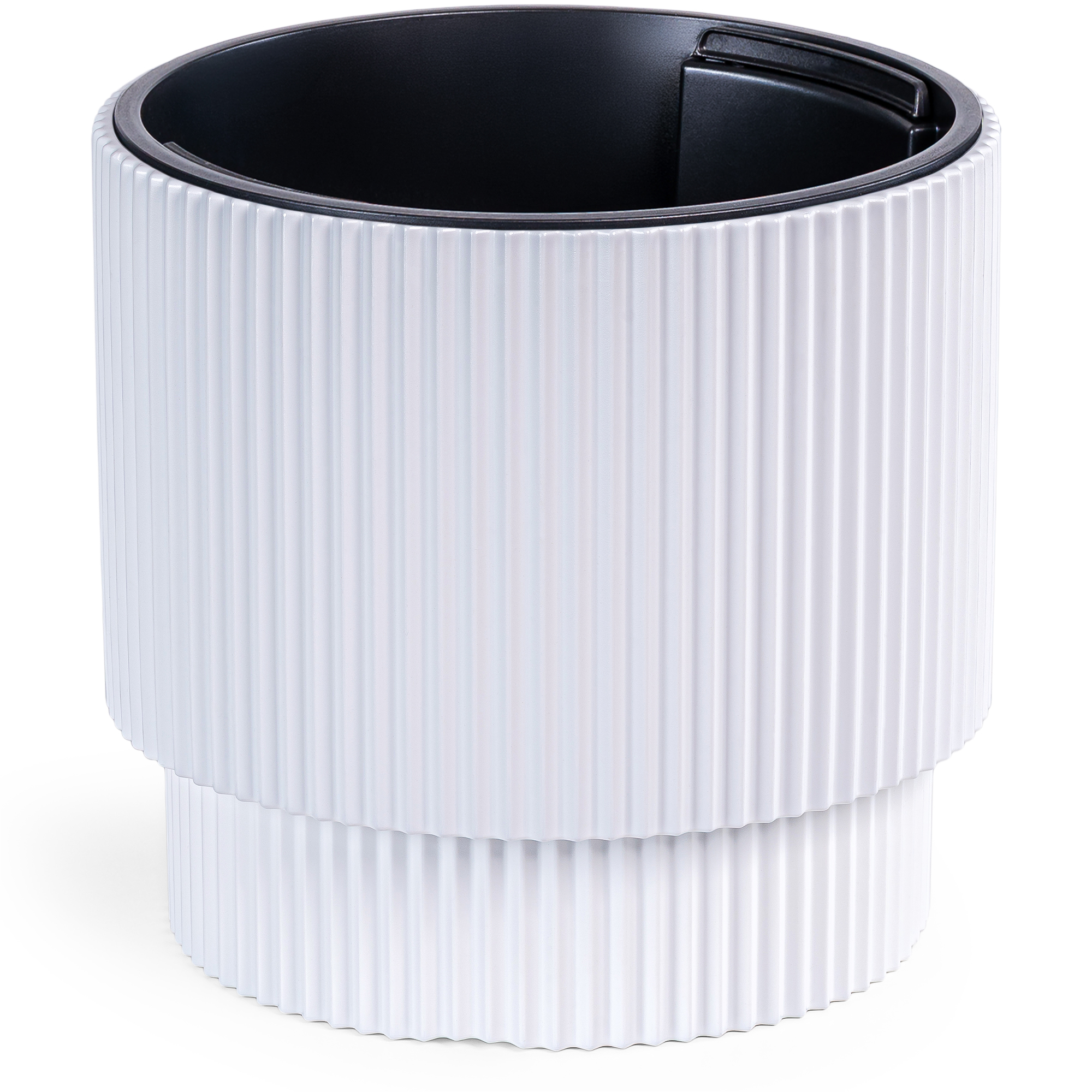 Image of Flower Pot With 30 Cm Diameter, 17 L - Plastic Planter In Ribbed Design, Uv-, Frost- And Heat-resistant, Overpot For Indoor, Balcony, Terrace & Garden