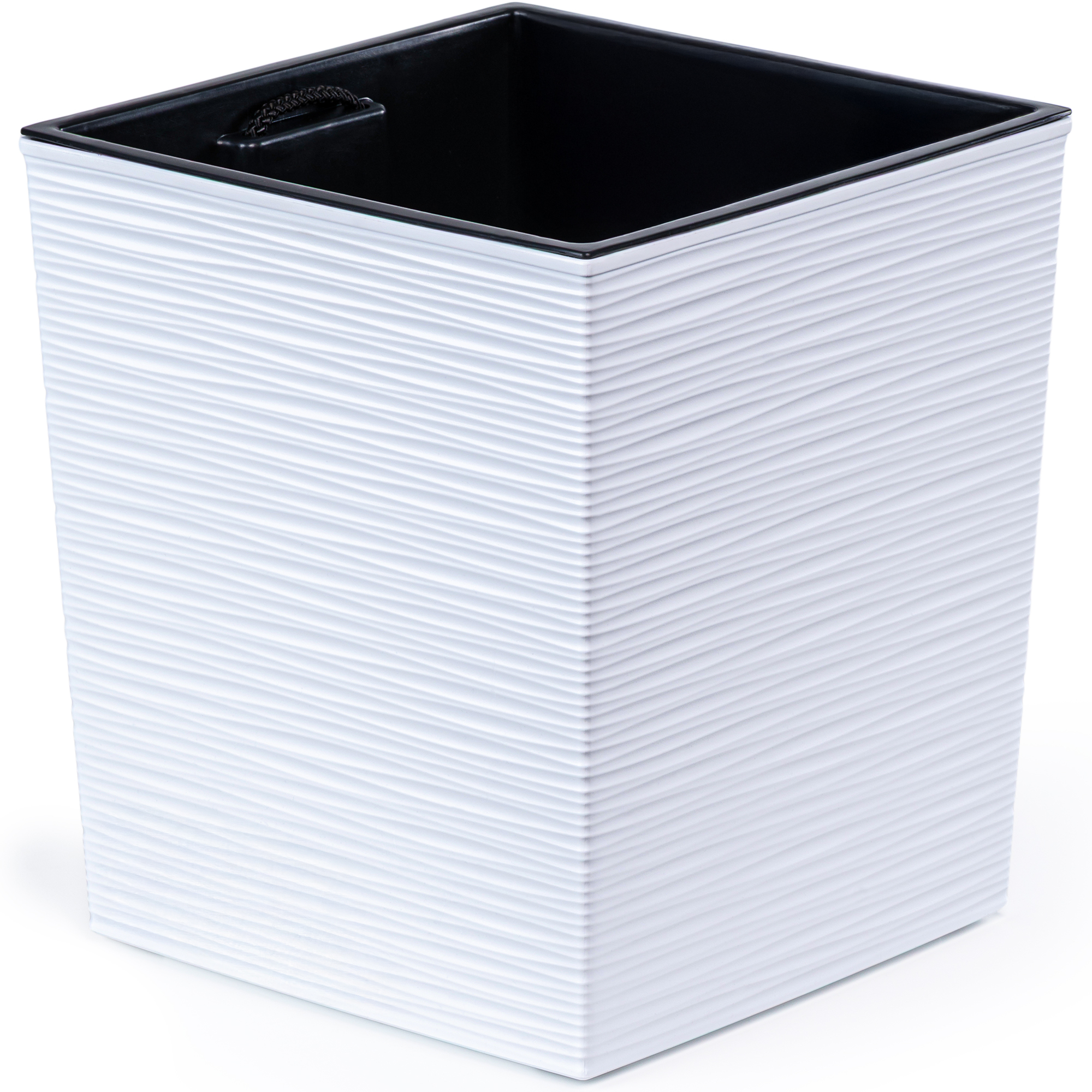 Image of Planter 30 X 30 Cm With Insert - Large Flower Pot Made Of Recycled Plastic, Optics, Weather- And Uv-resistant, Scratch-resistant, For Indoor And Outdoor Areas