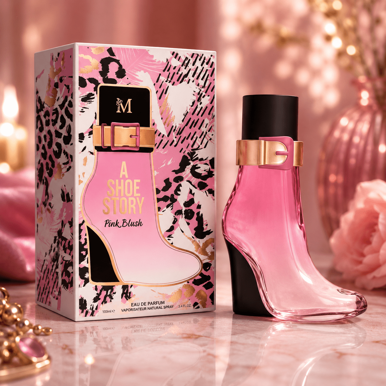 Image of Everlyx - Women's Perfume A By Montage Brands 100ml - Sweet And Scent With Floral And Fruity Notes - Original Presentation In A Pink Boot-shaped Bottle, Ideal For Modern And Fun Women