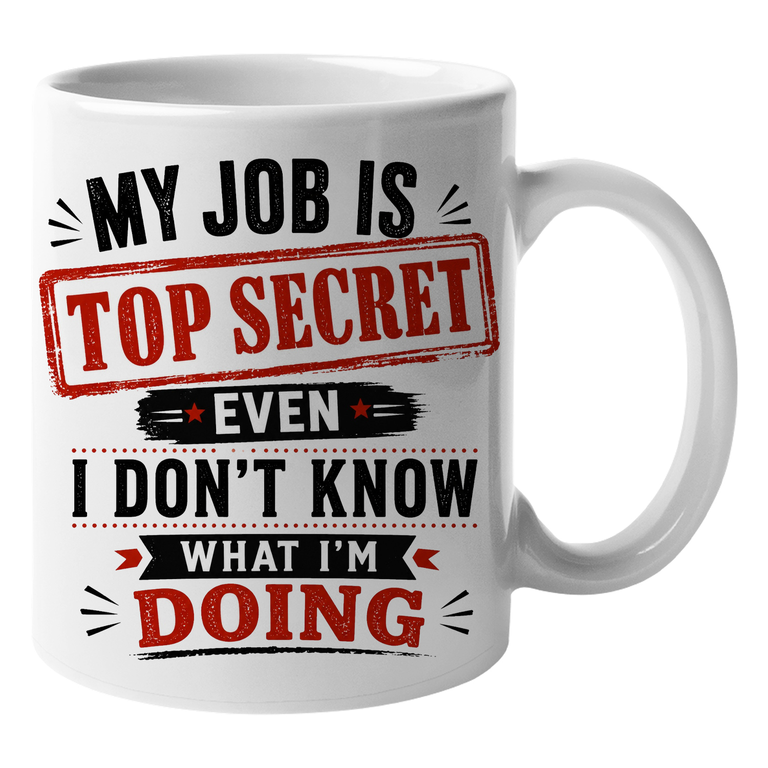 TEMU " Is " Funny Coffee Mug - Humorous Sarcastic Office Cup - Work Quote Ceramic Tea Mug - Novelty Gift For Colleagues - High-quality 11oz White