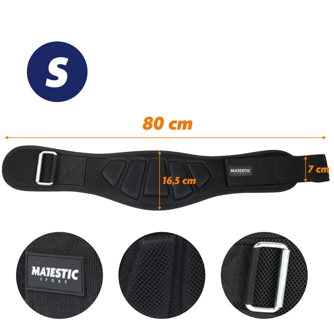 Image of Bodybuilding Belt Sport Eva Pro Black - Unisex - Sizes - Easy To Clean - Supports Abdominal Muscle Work - Stabilizes The Lumbar Spine Section - Has An Adjustable .