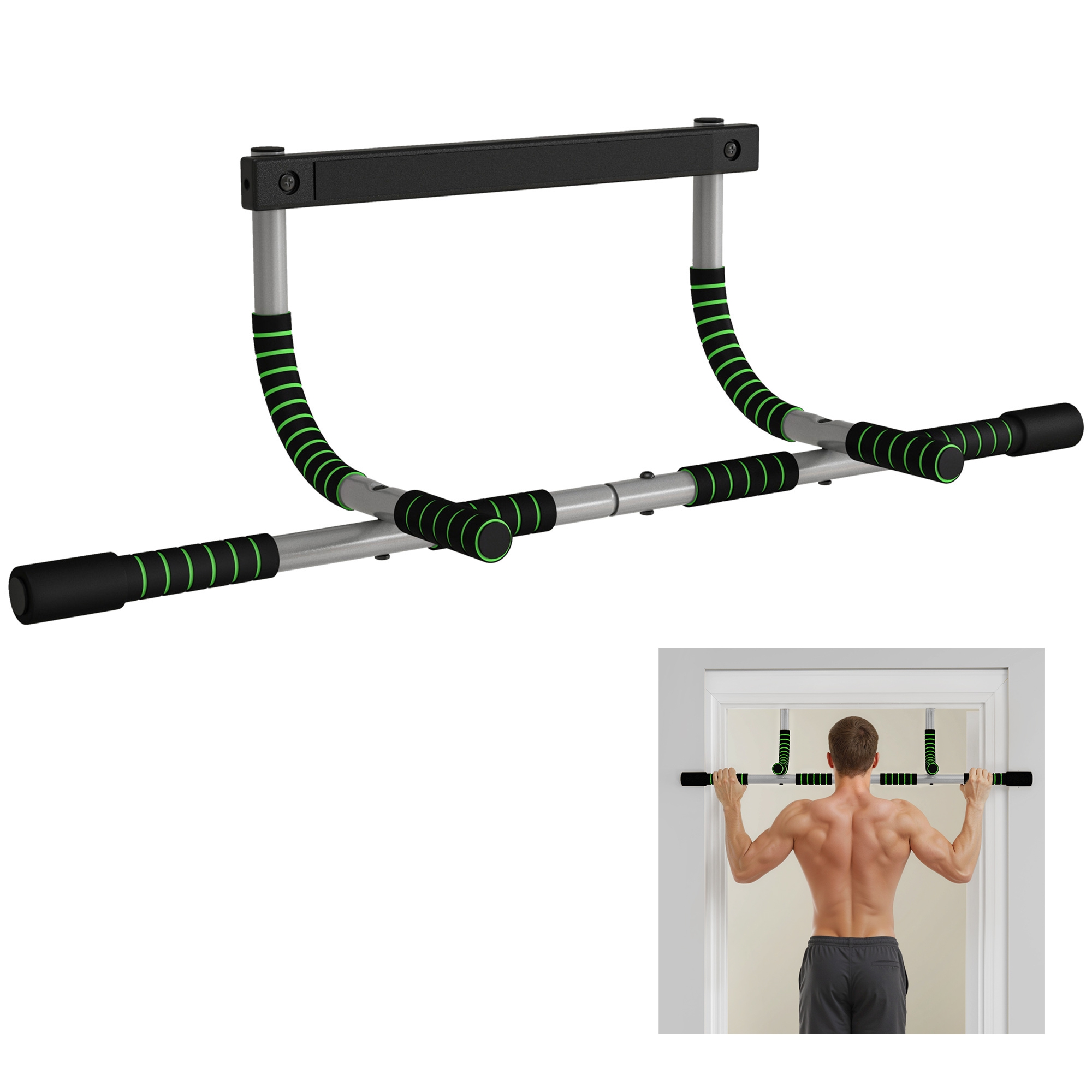 TEMU Barra de Dominadas Multifuncional Barra de Dominadas de Pared con Antideslizantes Carga 110 kg para Ejercicio y Entrenamiento en Casa Gimnasio
