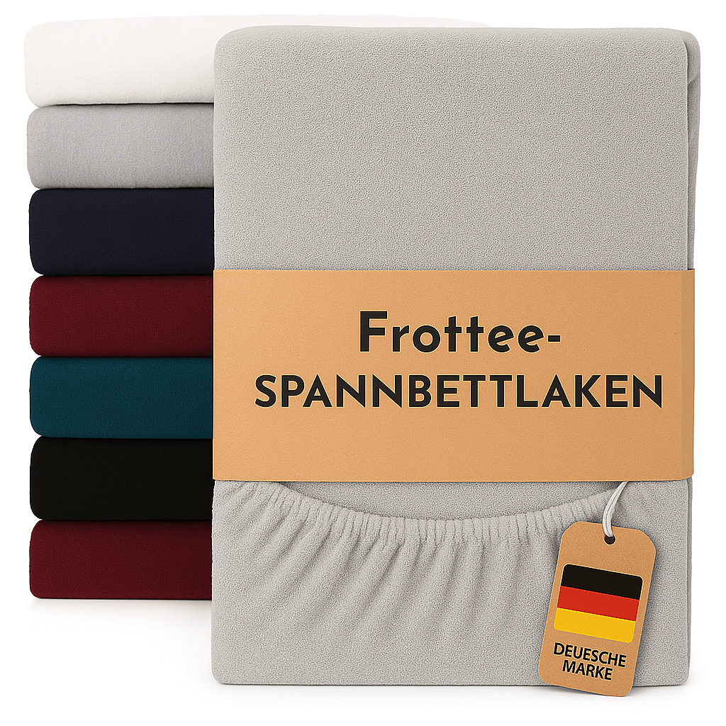 Terry Cotton Fitted Sheet With 25cm Step Height - Fitted Sheet Suitable For Standard Mattresses - Elastic For - 90x200 - 100x200, 140x200 - 160x200, 180x200 - 200x200